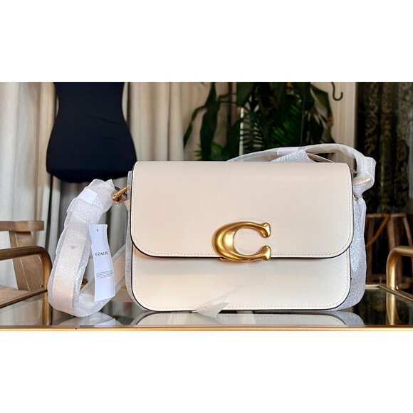 NEW!!! Coach White/Chalk Leather Sage Shoulder Bag/Crossbody with Adjustable Str - Picture 1 of 11
